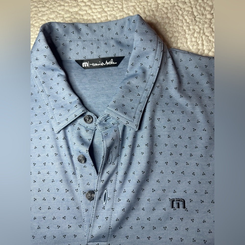 Travis Mathew Light Blue Polo Shirt